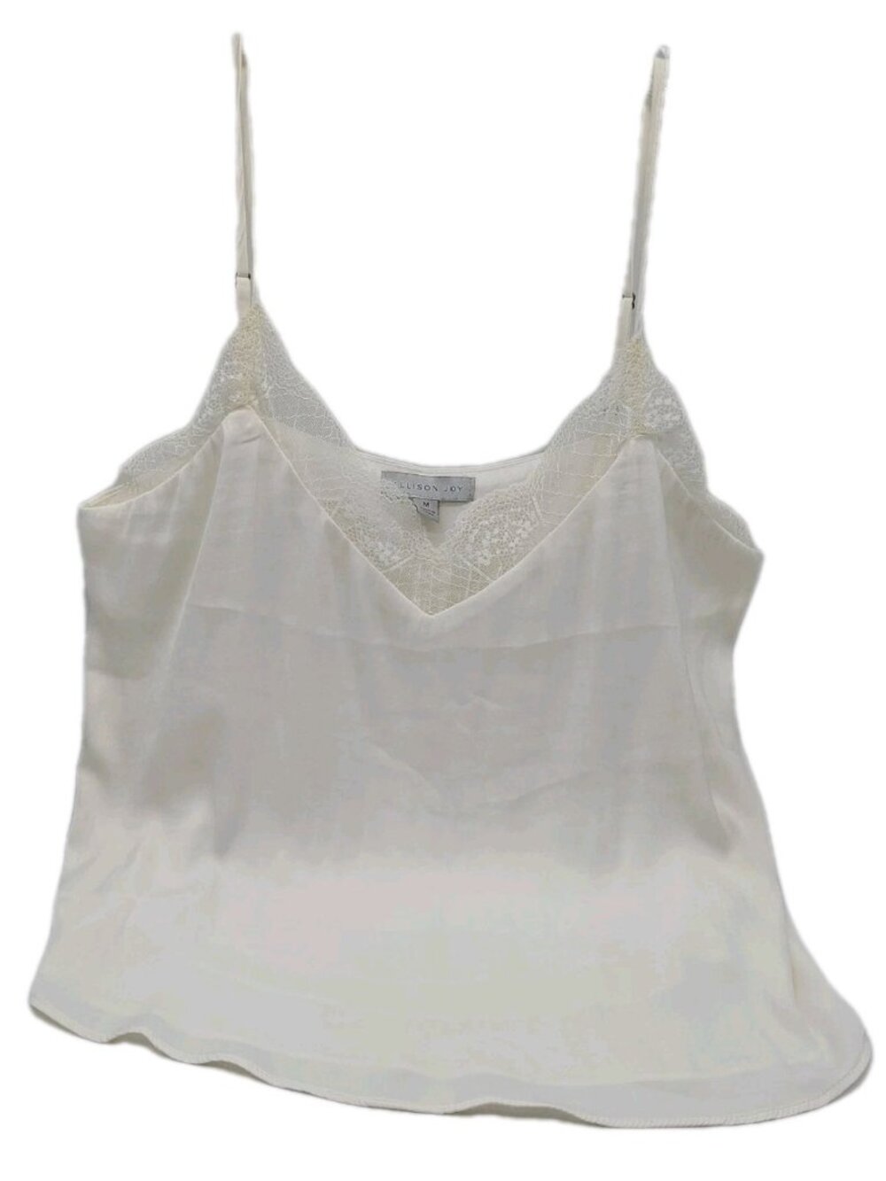 Allison Joy Womens Tank Top Size Medium Lace Cami White Ivory